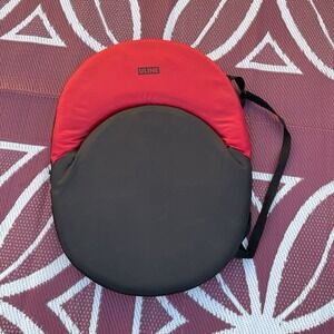 ULINE Red Folding Stadium Seat Chair Cushion Camping Bleacher Padded Back Round